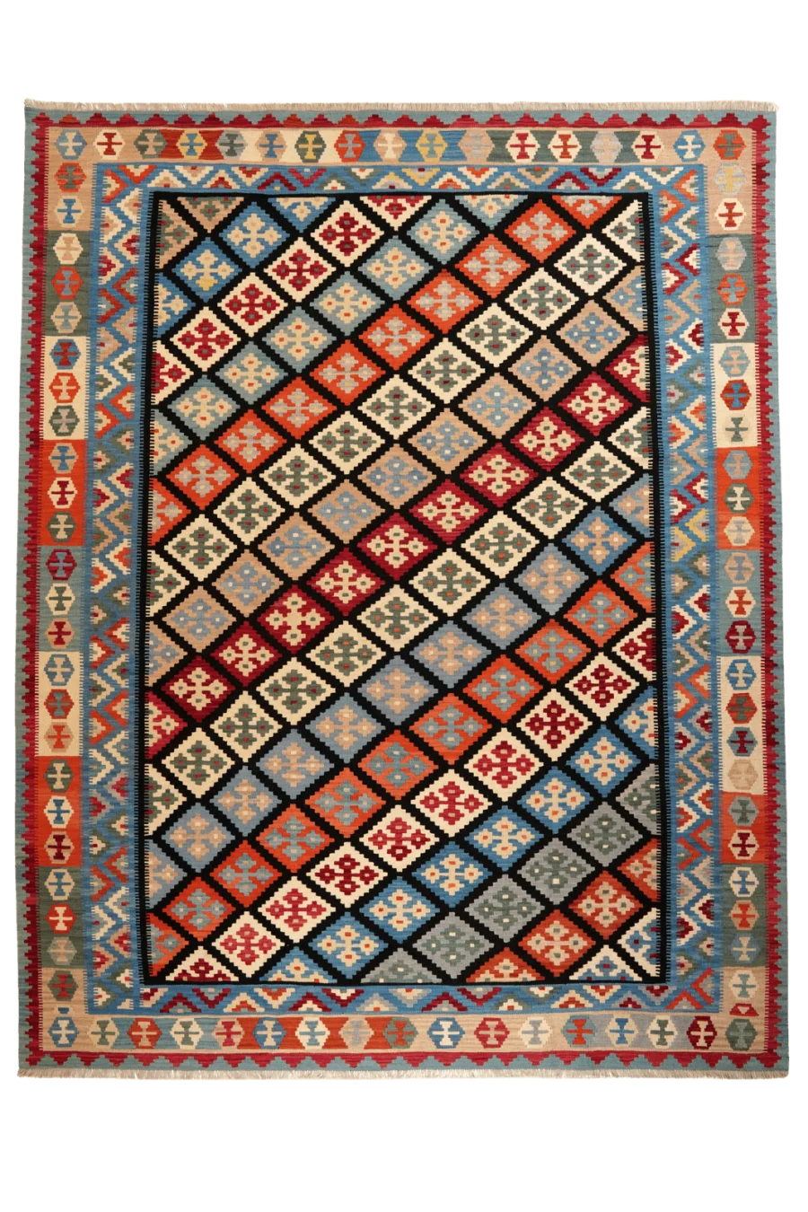 Teppich-Detail mit feinen Farbschwankungen — Abrash